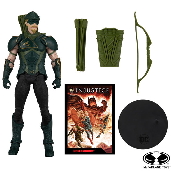 McFarlane DC Direct Page Punchers Green Arrow with Injustice 2 Comic 7 Inch Scale Action Figure